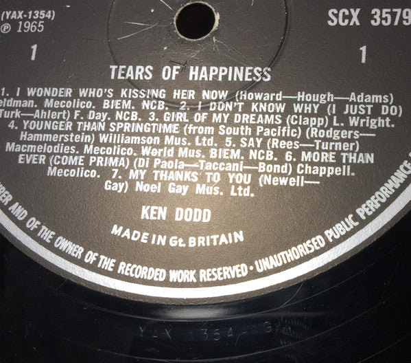 Ken Dodd : Tears Of Happiness (LP, Album)