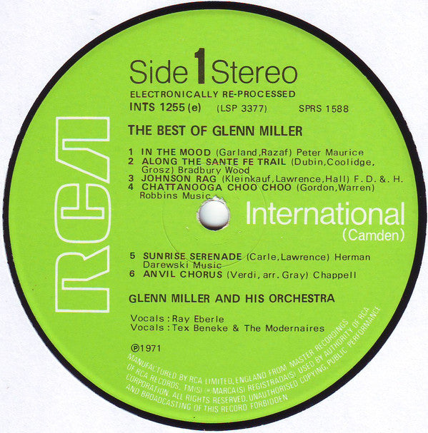 Glenn Miller : The Best Of Glenn Miller (LP, Comp, RM)