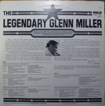 Glenn Miller And His Orchestra : The Legendary Glenn Miller Vol.2 (LP, Comp, Mono)