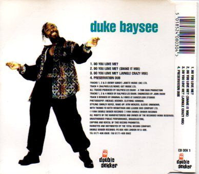 Duke Baysee : Do You Love Me? (CD, Single)