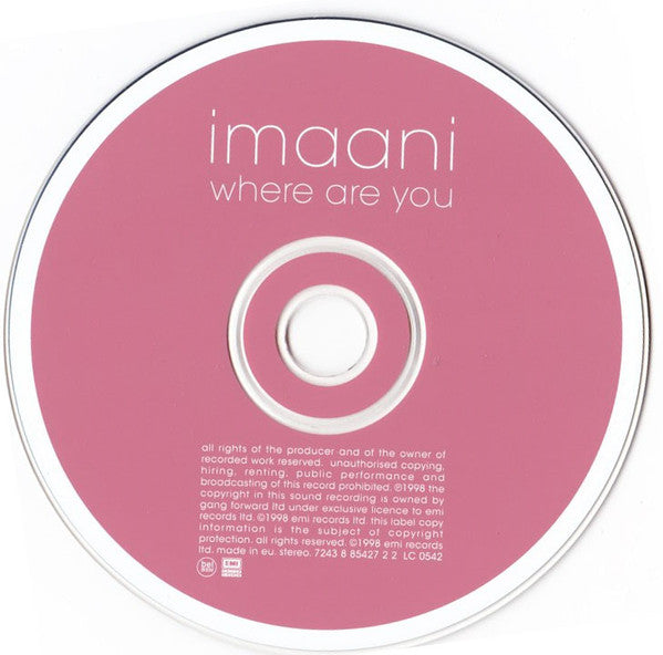 Imaani : Where Are You (CD, Single)