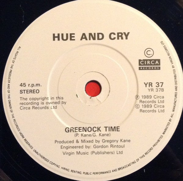 Hue & Cry : Sweet Invisibility (7", Single)