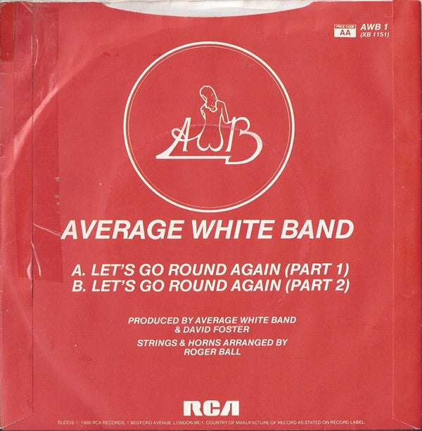 Average White Band : Let's Go Round Again (7", Single)