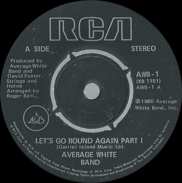 Average White Band : Let's Go Round Again (7", Single)