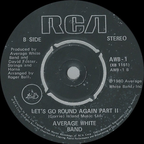 Average White Band : Let's Go Round Again (7", Single)