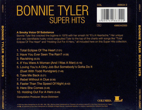 Bonnie Tyler : Super Hits (CD, Comp, RE)