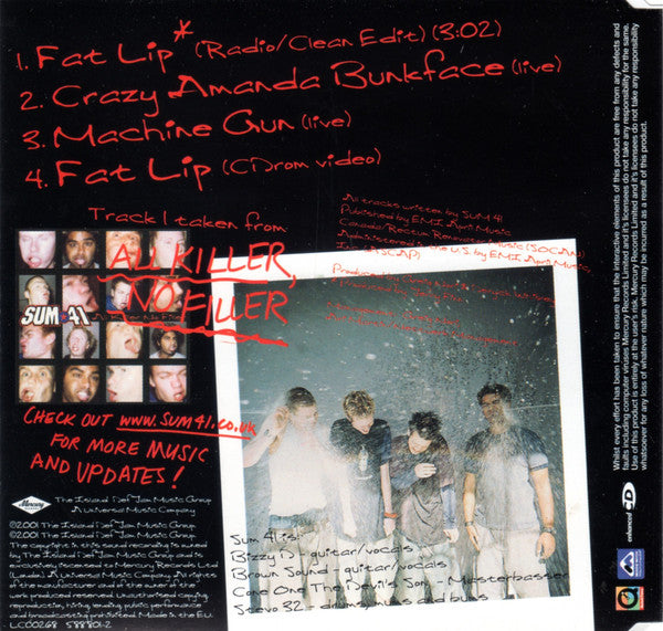 Sum 41 : Fat Lip (CD, Single, Enh)