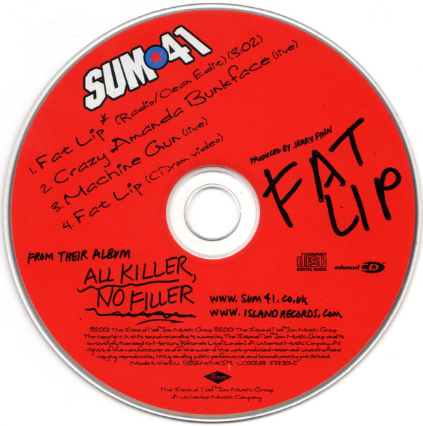 Sum 41 : Fat Lip (CD, Single, Enh)
