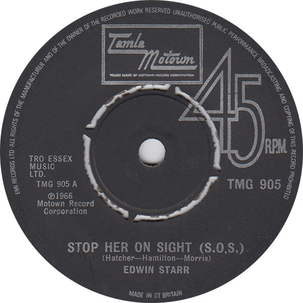 Edwin Starr : Stop Her On Sight (S.O.S) (7", Single, RE)