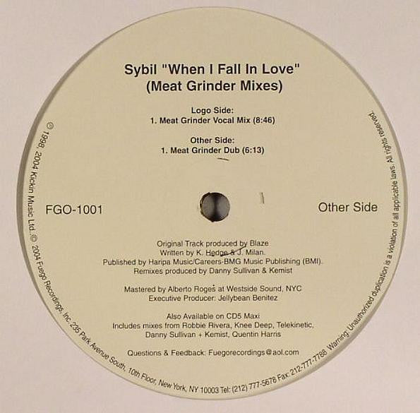 Sybil : When I Fall In Love (Meat Grinder Mixes) (12")