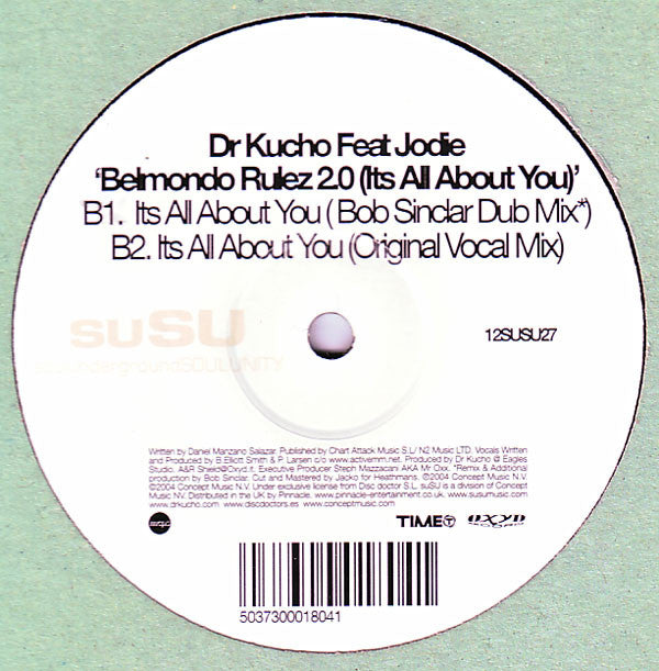 Dr. Kucho! : Belmondo Rulez 2.0 (It's All About You) (12")