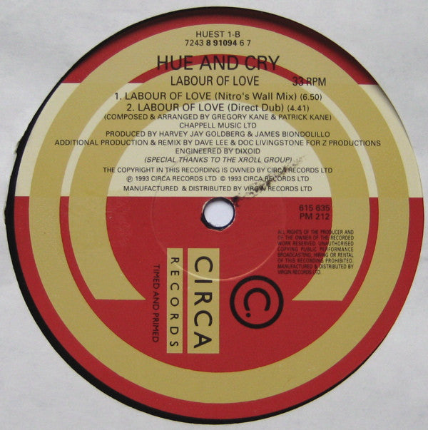 Hue & Cry : Labour Of Love (12")