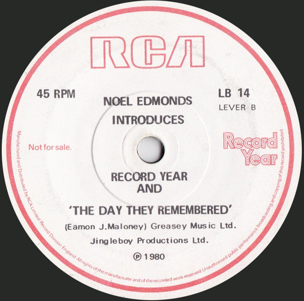 John Williams (7) / Noel Edmonds : Cavatina / Noel Edmonds Introduces Record Year And 'The Day They Remembered' (7")
