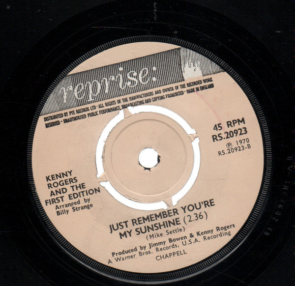 Kenny Rogers & The First Edition : Tell It All Brother / Just Remember You're My Sunshine (7", Single)