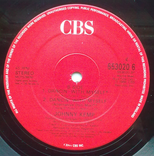 Johnny Kemp : Dancin' With Myself (12")