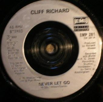 Cliff Richard : Never Let Go (7", Single, Pos)