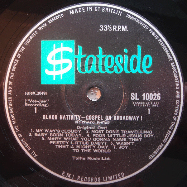 Marion Williams & The Stars Of Faith, Princess Stewart, Alex Bradford & The Bradford Singers : Black Nativity, Gospel On Broadway! (LP, Album, Mono)