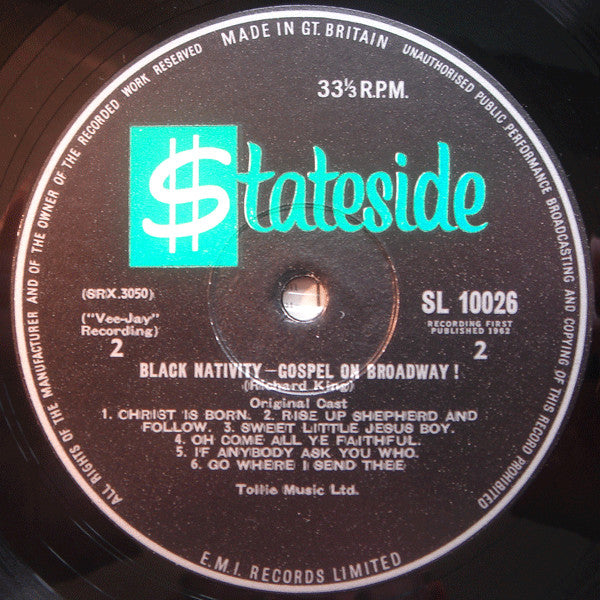 Marion Williams & The Stars Of Faith, Princess Stewart, Alex Bradford & The Bradford Singers : Black Nativity, Gospel On Broadway! (LP, Album, Mono)
