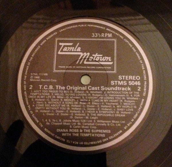 The Supremes With The Temptations : (The Original Sound Track From) TCB*  (LP, Album, RE)