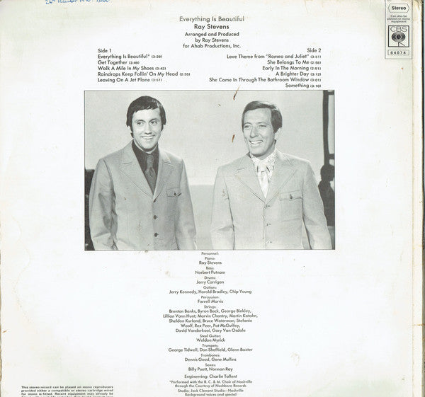Ray Stevens : Everything Is Beautiful (LP, Album)