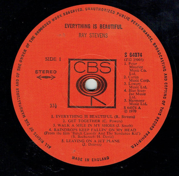 Ray Stevens : Everything Is Beautiful (LP, Album)