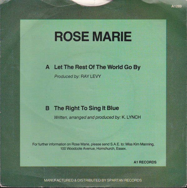 Rose Marie (3) : Let The Rest Of The World Go By (7")
