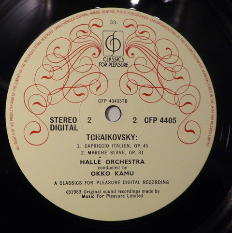Pyotr Ilyich Tchaikovsky - Hallé Orchestra Conducted By Okko Kamu : Romeo And Juliet Fantasy Overture / Capriccio Italien / Marche Slave / Gopak From Mazeppa (LP)