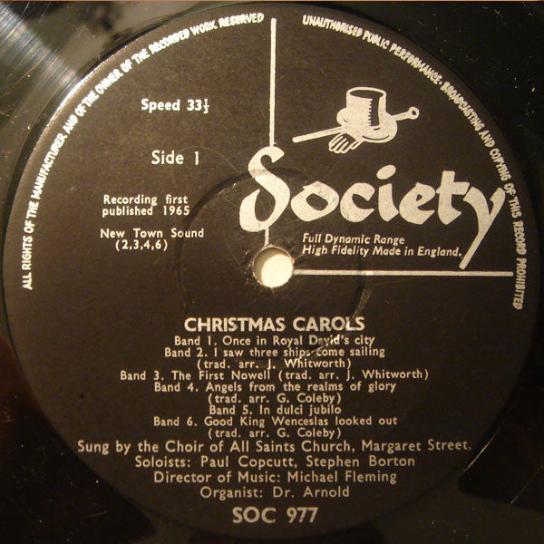 Choir Of All Saints Church, Margaret Street Director Of Music Michael Fleming (3) : A Complete Treasury Of Carols For Christmas (LP)