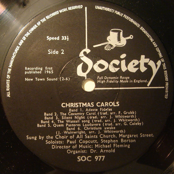 Choir Of All Saints Church, Margaret Street Director Of Music Michael Fleming (3) : A Complete Treasury Of Carols For Christmas (LP)