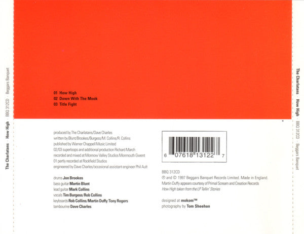 The Charlatans : How High (CD, Single)