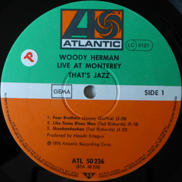 Woody Herman : Live At Monterey (LP, Album, RE, Gat)