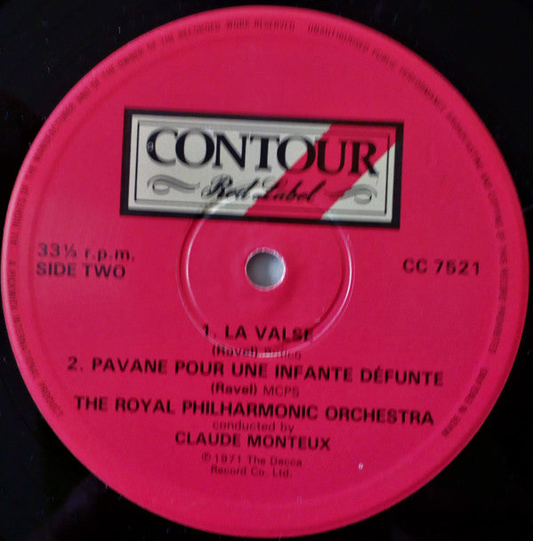 Maurice Ravel, Royal Philharmonic Orchestra, Claude Monteux : Bolero - La Valse - Pavane Pour Une Infante Défunte (LP, RE)