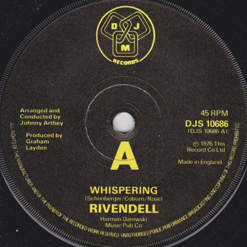 Rivendell (4) : Whispering (7", Single)