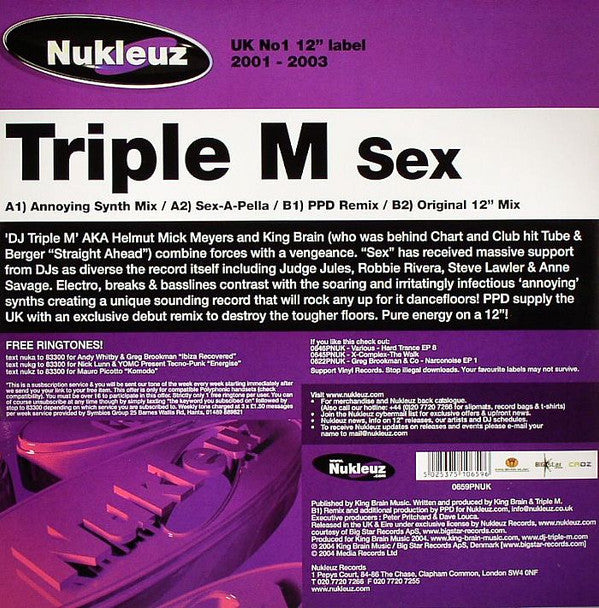 Triple M (2) : Sex (12")