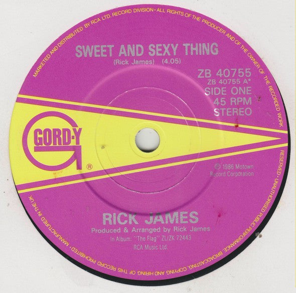Rick James : Sweet And Sexy Thing (7", Single)