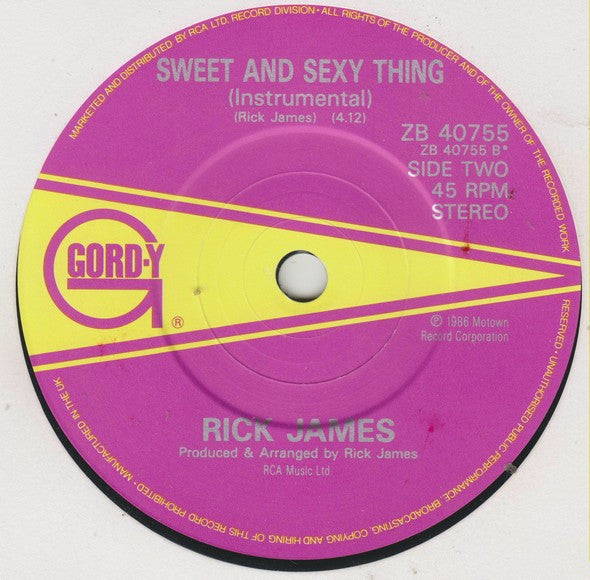 Rick James : Sweet And Sexy Thing (7", Single)
