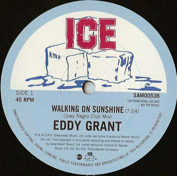 Eddy Grant : Walking On Sunshine (12", Promo)