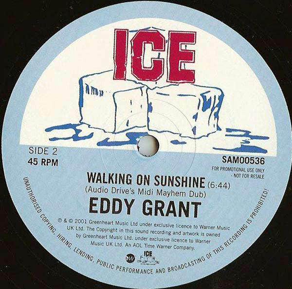 Eddy Grant : Walking On Sunshine (12", Promo)
