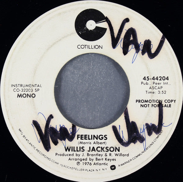 Willis Jackson : Feelings (7", Mono, Promo, Spe)