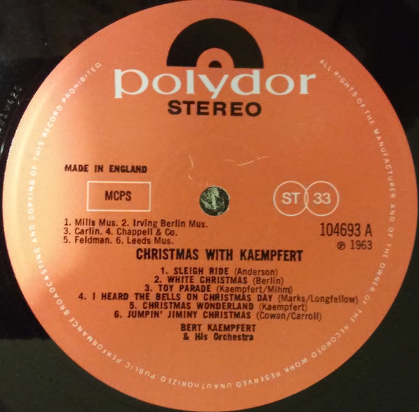 Bert Kaempfert & His Orchestra : Christmas With Bert Kaempfert (LP, RE)