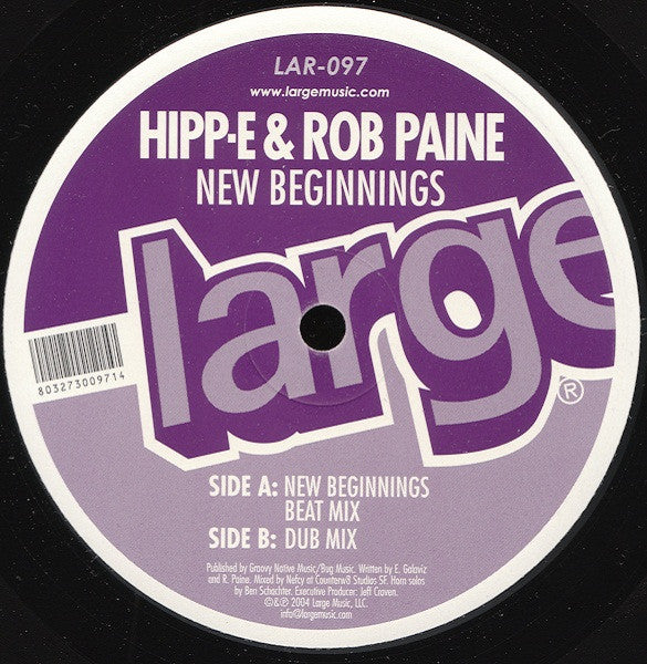 Hipp-E & Rob Paine : New Beginnings (12")