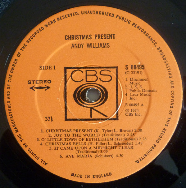 Andy Williams : Christmas Present (LP)