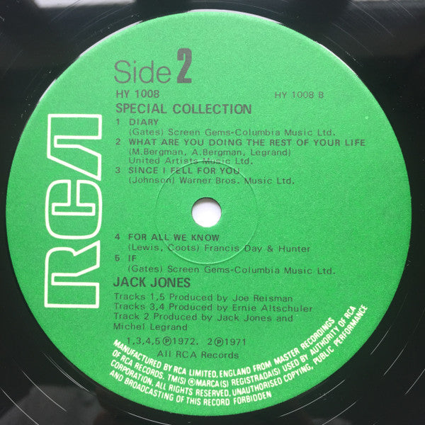 Jack Jones : The Special Collection (LP, Comp)