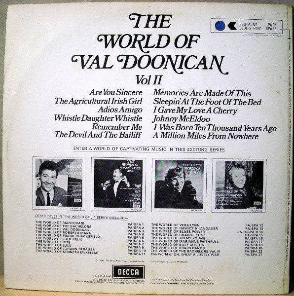 Val Doonican : The World Of Val Doonican Vol II (LP, Comp)
