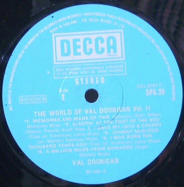 Val Doonican : The World Of Val Doonican Vol II (LP, Comp)