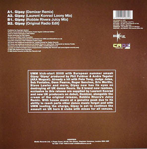 Gipsy (2) : Gipsy (Don't Let The Drugs Get You) (12")