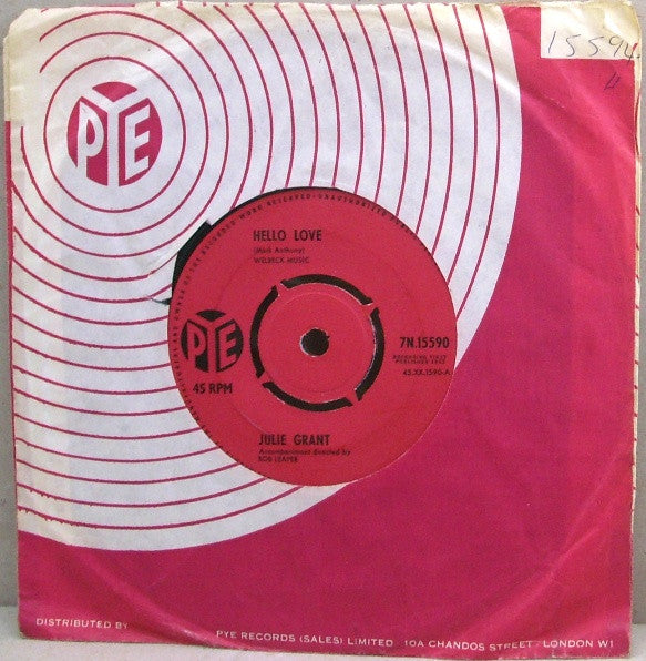 Julie Grant : Hello Love (7", Single)