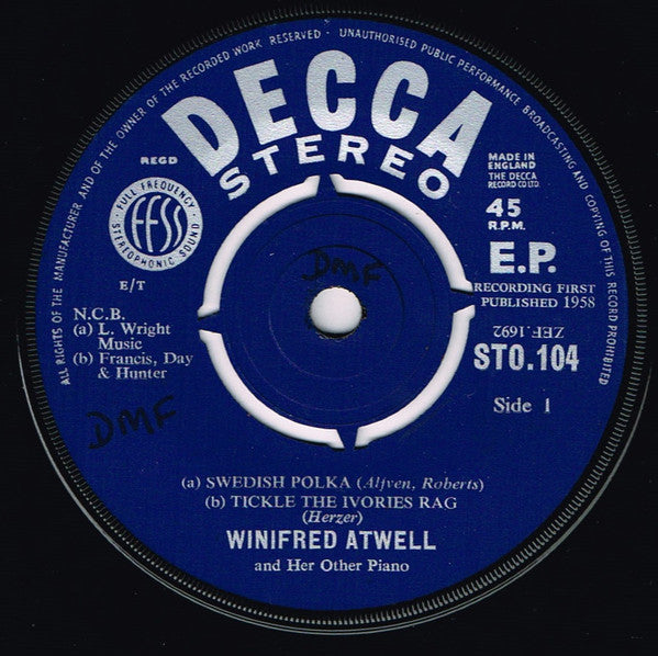 Winifred Atwell : Tickle The Ivories (7", EP)