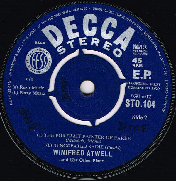 Winifred Atwell : Tickle The Ivories (7", EP)