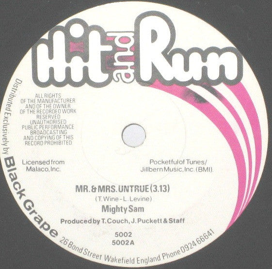 Mighty Sam : Mr. & Mrs. Untrue / Never Too Busy (7", Single)